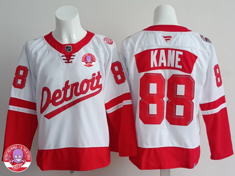 Men Detroit Red Wings #88 Kane White 2025 Fanatics Home Premium NHL Jersey style 1->detroit red wings->NHL Jersey
